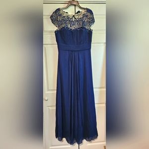 Formal Navy Full Length Dress
